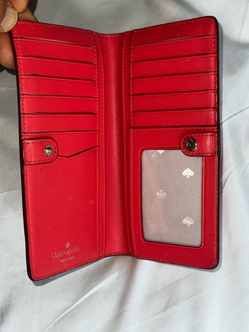 kate spade Red Saffiano Zip Around Wallet - Picture 4 of 7